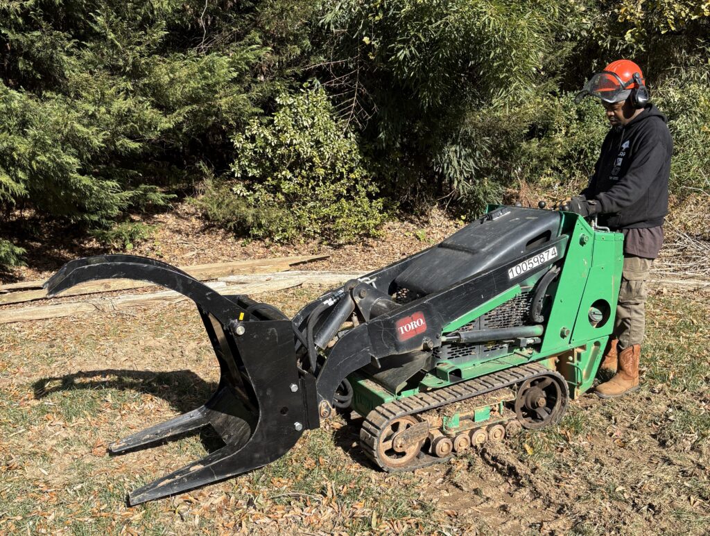 MTM Tree Services using professional tree removal equipment in Charlotte NC